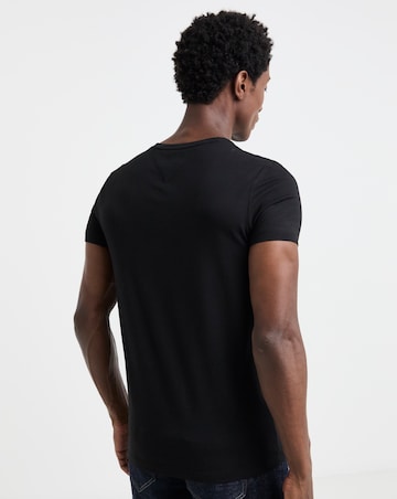 Tommy Hilfiger Short Sleeve Classic Slim Stretch T-Shirt - Black
