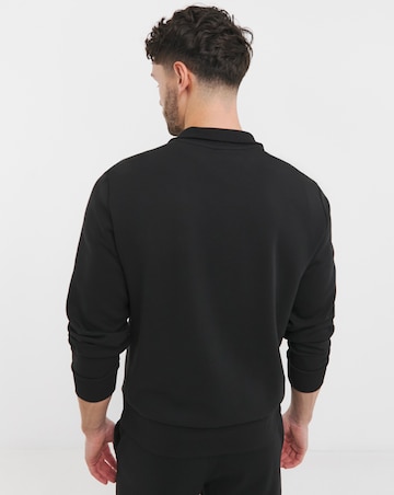 Calvin Klein Black Micro Logo 1/4 Zip Sweatshirt