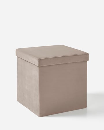 Velvet Foldable Storage Ottoman Cube