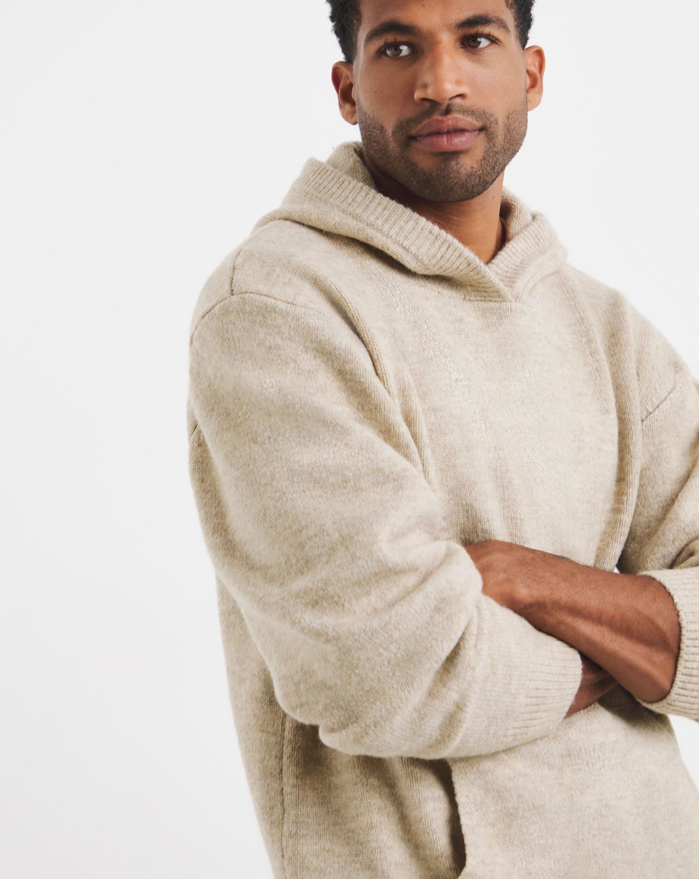 Relaxed Fit Soft Touch Knitted Hoodie | Jacamo