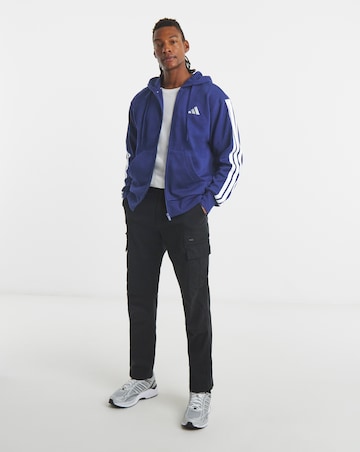 adidas 3 Stripes Full Zip Fleece Hoodie