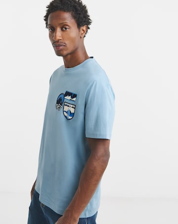 Napapijri Montepiana Graphic T-Shirt - Blue