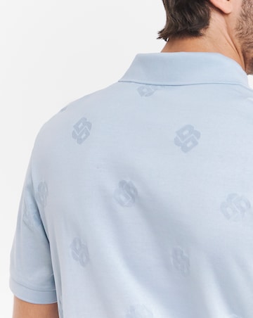 BOSS Short Sleeve Embossed Logo Polo - Light Blue