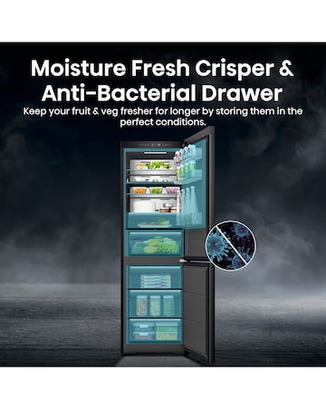 Hisense KitchenFit RB5K330GSFC Smart 60/40 Fridge Freezer - Black