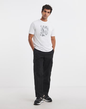 BOSS Short Sleeve Graphic Animal T-Shirt - White