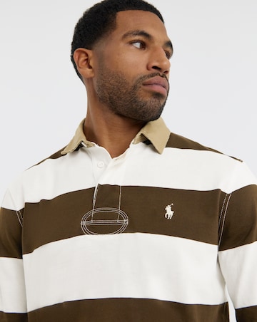 Polo Ralph Lauren Long Sleeve Stripe Rugby - Brown/Cream