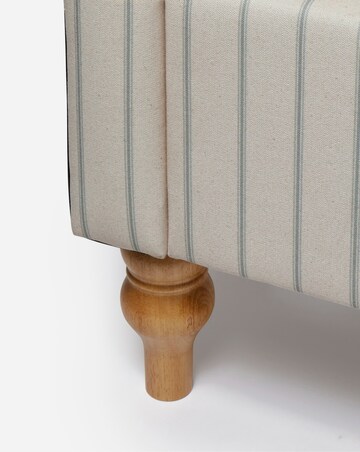 Julipa Everly Stripe Bed Frame with 3 Layer Memory Foam Hybrid Mattress