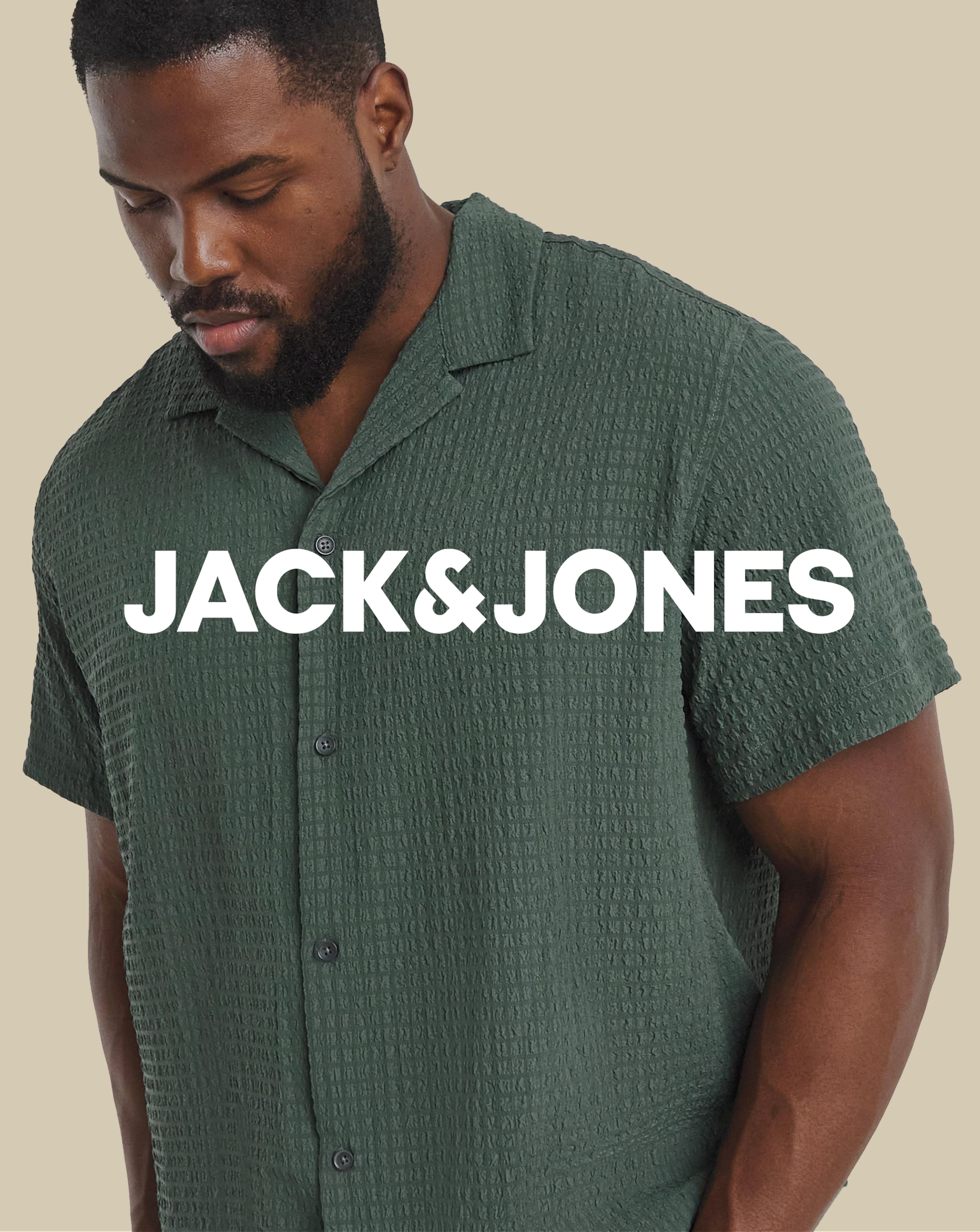 Jack & Jones. Model wears Jack & Jones Pablo Textured Resort Shirt - Green