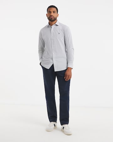 Polo Ralph Lauren Long Sleeve Bi Stretch Check Shirt - White/Navy