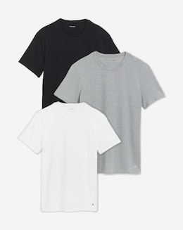 Calvin Klein 3 Pack Cotton Micro Stretch Lounge T-Shirt - Multi