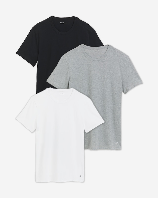 Calvin Klein 3 Pack Cotton Micro Stretch Lounge T-Shirt - Multi
