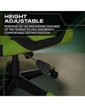 X Rocker Tempest Ergonomic PC Office Gaming Chair - Green