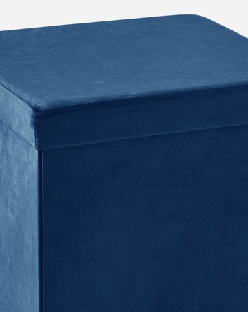 Velvet Foldable Storage Ottoman Cube