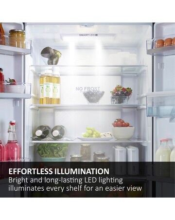 Haier HFR5719EWMP Total No Frost American Fridge Freezer - Silver