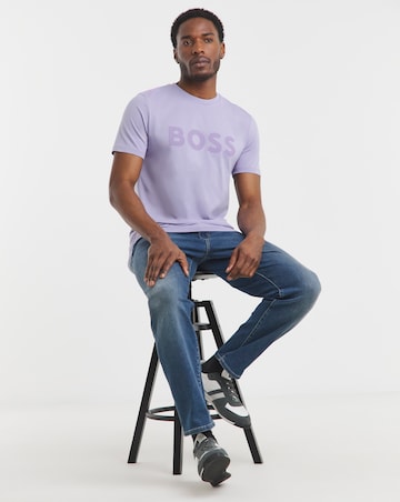 BOSS Short Sleeve Large Logo T-Shirt - Purple