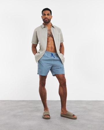 Geo Print Swim Shorts Long