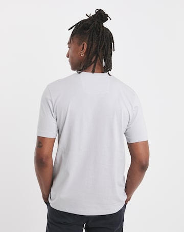 BOSS Short Sleeve Tape Logo T-Shirt - Light Grey