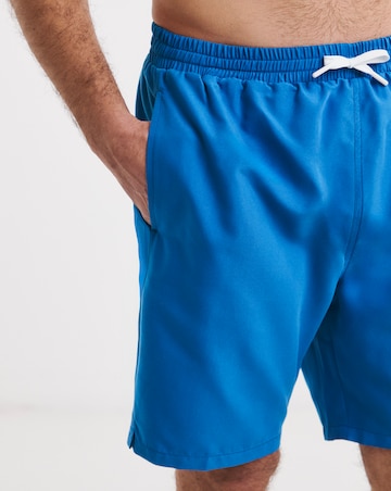 Cobalt Blue Plain Swim Shorts Long