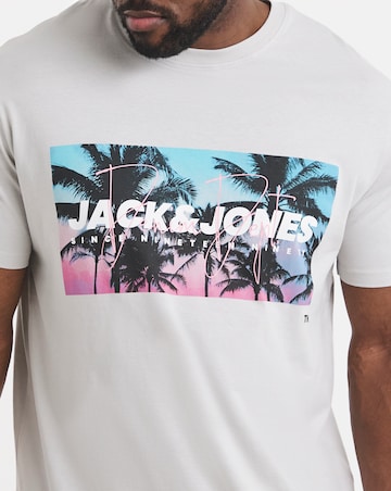 Jack & Jones Indiana Graphic T-Shirt 3 Pack - Multi
