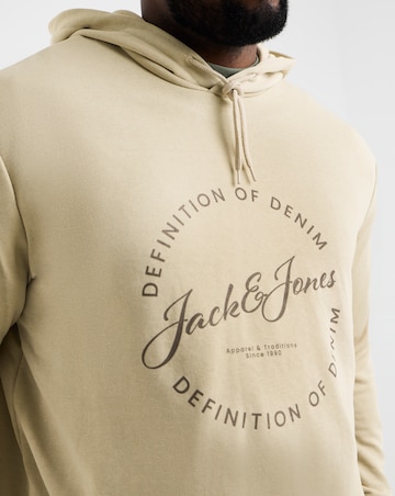 Jack & Jones Grayson Logo Hoodie - Cream