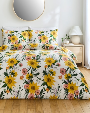 Claudette Floral Bouquet Cotton Blend Duvet Cover Set