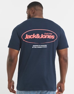 Jack & Jones Bradley Back Graphic T-Shirt - Navy