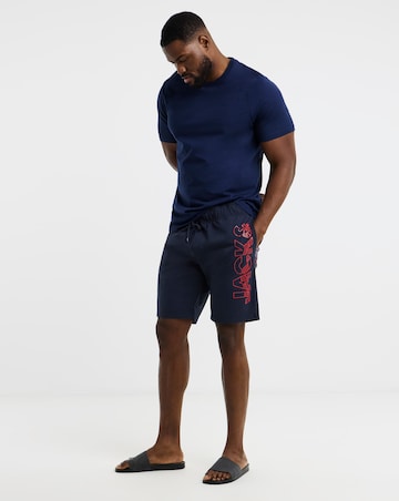 Jack & Jones Maui Logo Swim Shorts - Navy