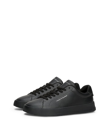 Tommy Hilfiger Court Leather Trainer - Black