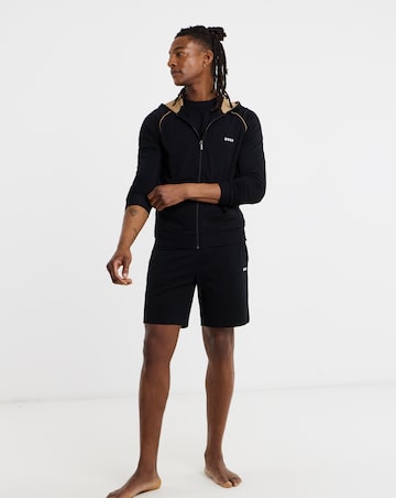 BOSS Mix & Match Zip Though Lounge Hoodie - Black