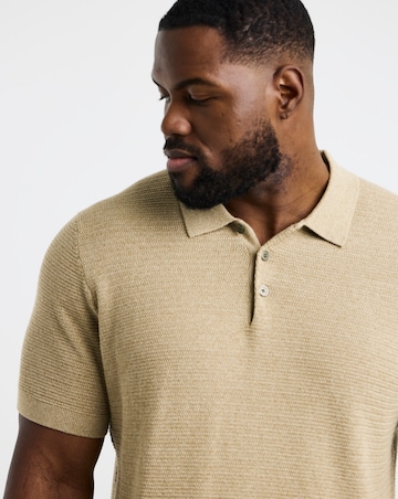 Jack & Jones Premium Riley Knitted Polo - Natural
