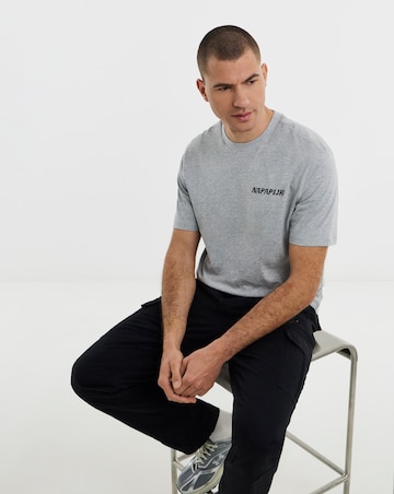 Napapijri Sol Short Sleeve Back Graphic T-Shirt - Light Grey