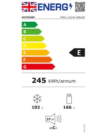 Hotpoint HPKH1261WXBR4UK 50/50 Fridge Freezer With Water Dispenser - Dark Silver