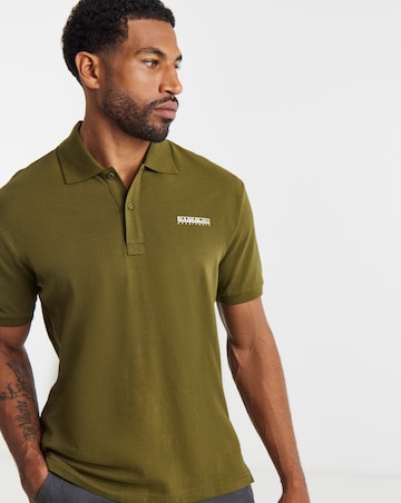 Napapijri Small Box Short Sleeve Polo - Dark Olive