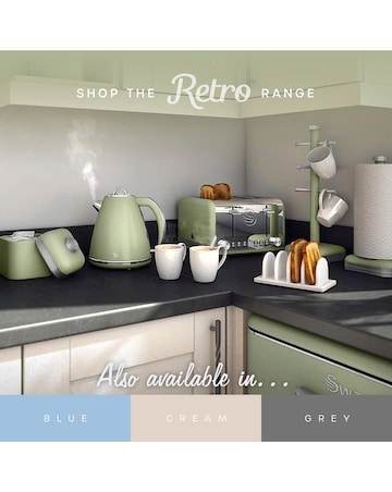 Swan SR11020GNE Retro 60/40 Fridge Freezer - Green