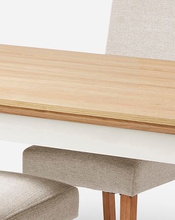 Julipa Ashford Dining Table with 4 Ava Fabric Chairs