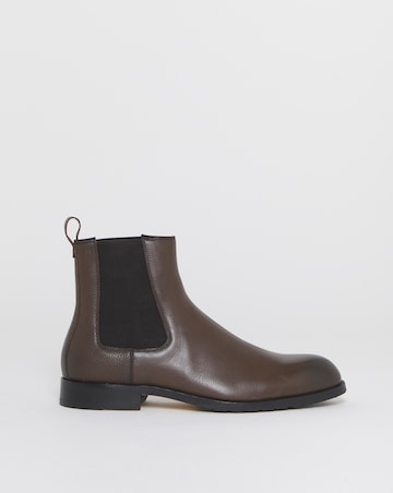 BOSS Tayil Leather Chelsea Boot - Dark Brown
