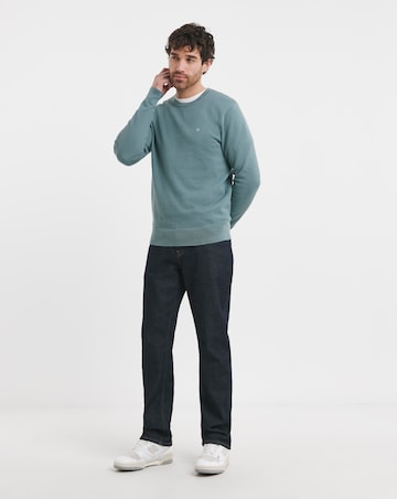 Calvin Klein Waffle Texture Jumper - Blue