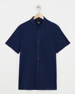 Short Sleeve Button Down Pique