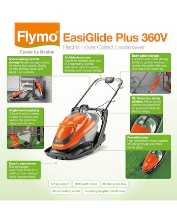 Flymo EasiGlide Plus 360V Hover Lawnmower