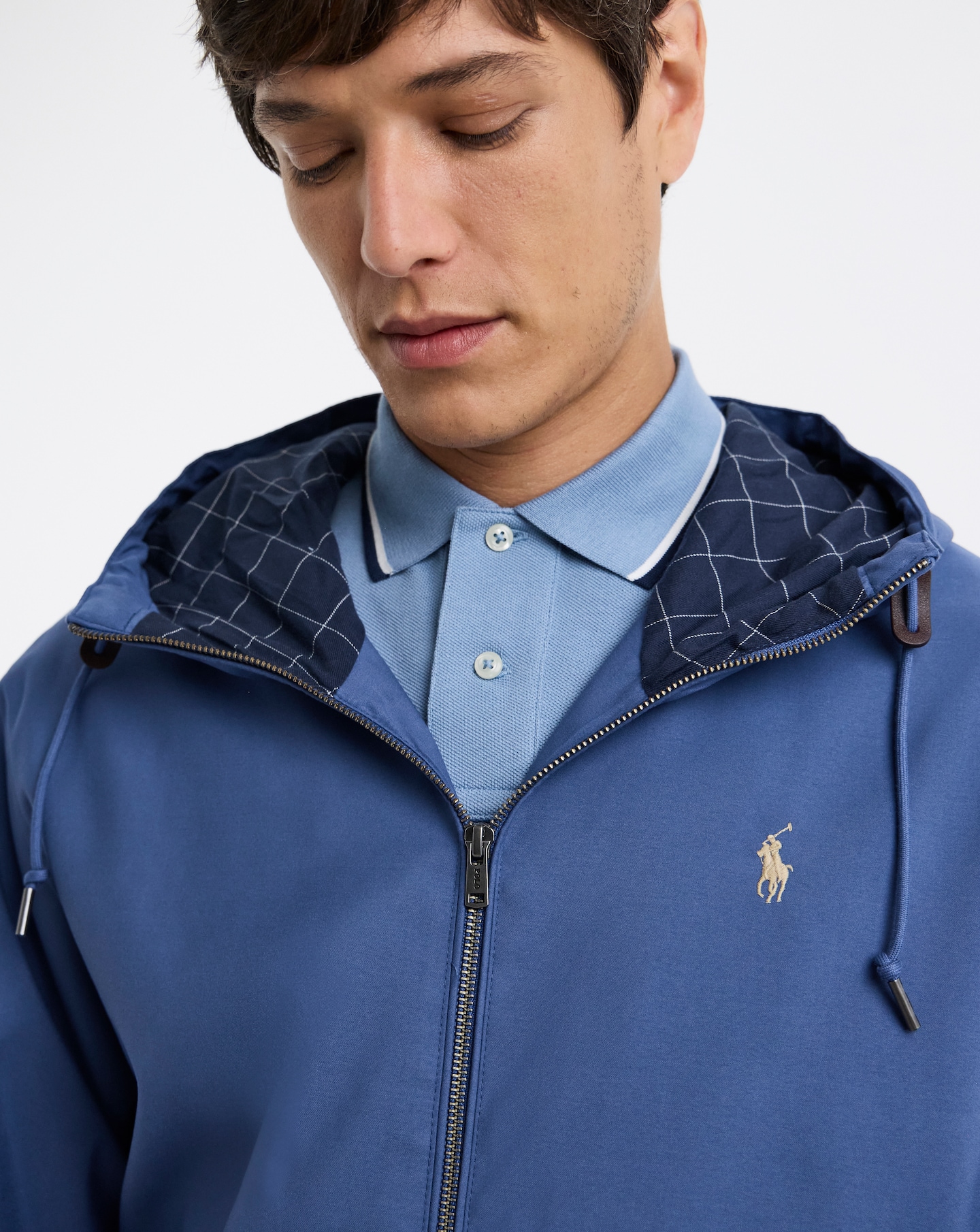 Polo Ralph Lauren Lightweight Hooded Jacket Royal Blue Jacamo