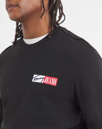 Tommy Jeans Graphic Crew Sweat - Black
