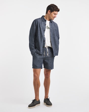 Barbour Stillwater Linen Blend Overshirt - Navy