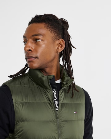 Tommy Jeans Light Down Gilet - Dark Green