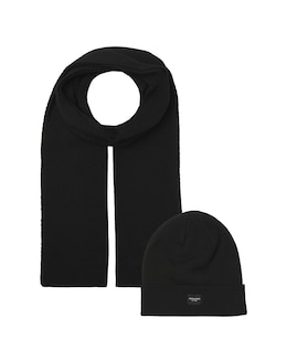Jack &amp; Jones Beanie &amp; Scarf Giftbox - Black