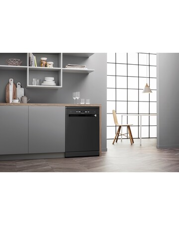Hotpoint HFC3C26WCBUK Full Size Dishwasher - 14 Place Settings - Black