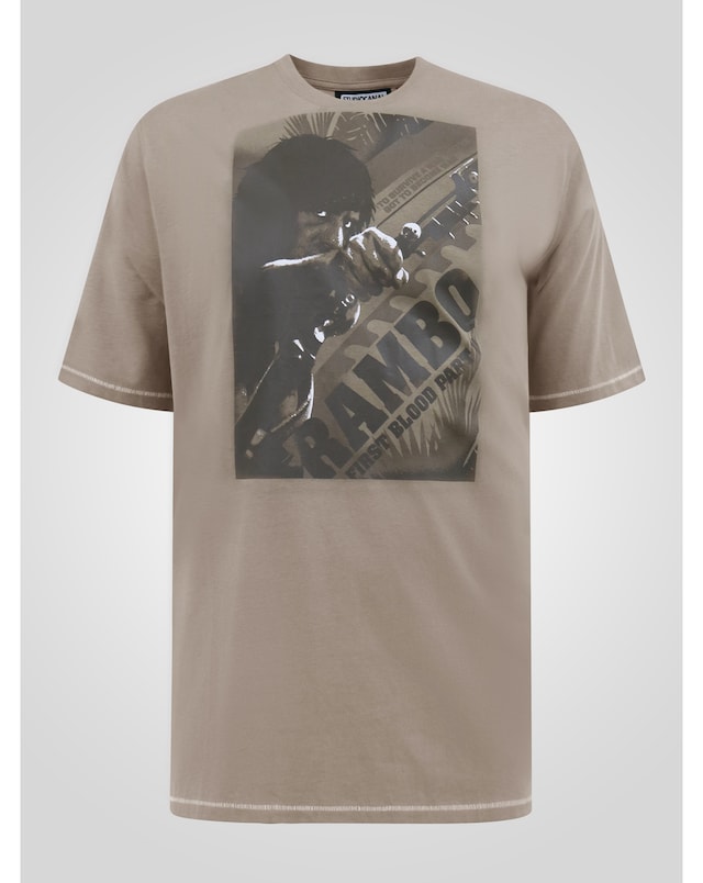 D555 Jarret Official Rambo Printed T-Shirt - Stone