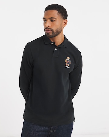Polo Ralph Lauren Long Sleeve Christmas Bear Polo - Black