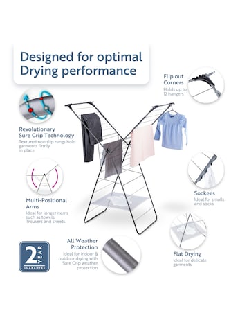 Minky SureGrip Xtra Wing 24M Indoor Clothes Airer