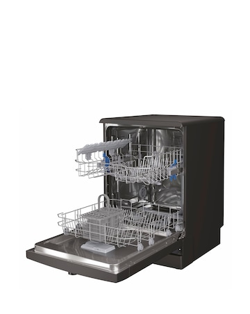 Indesit D2F HK26 B UK Full Size Dishwasher - 14 Place Settings - Black