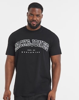 Jack &amp; Jones Caleb Logo T-Shirt - Black
